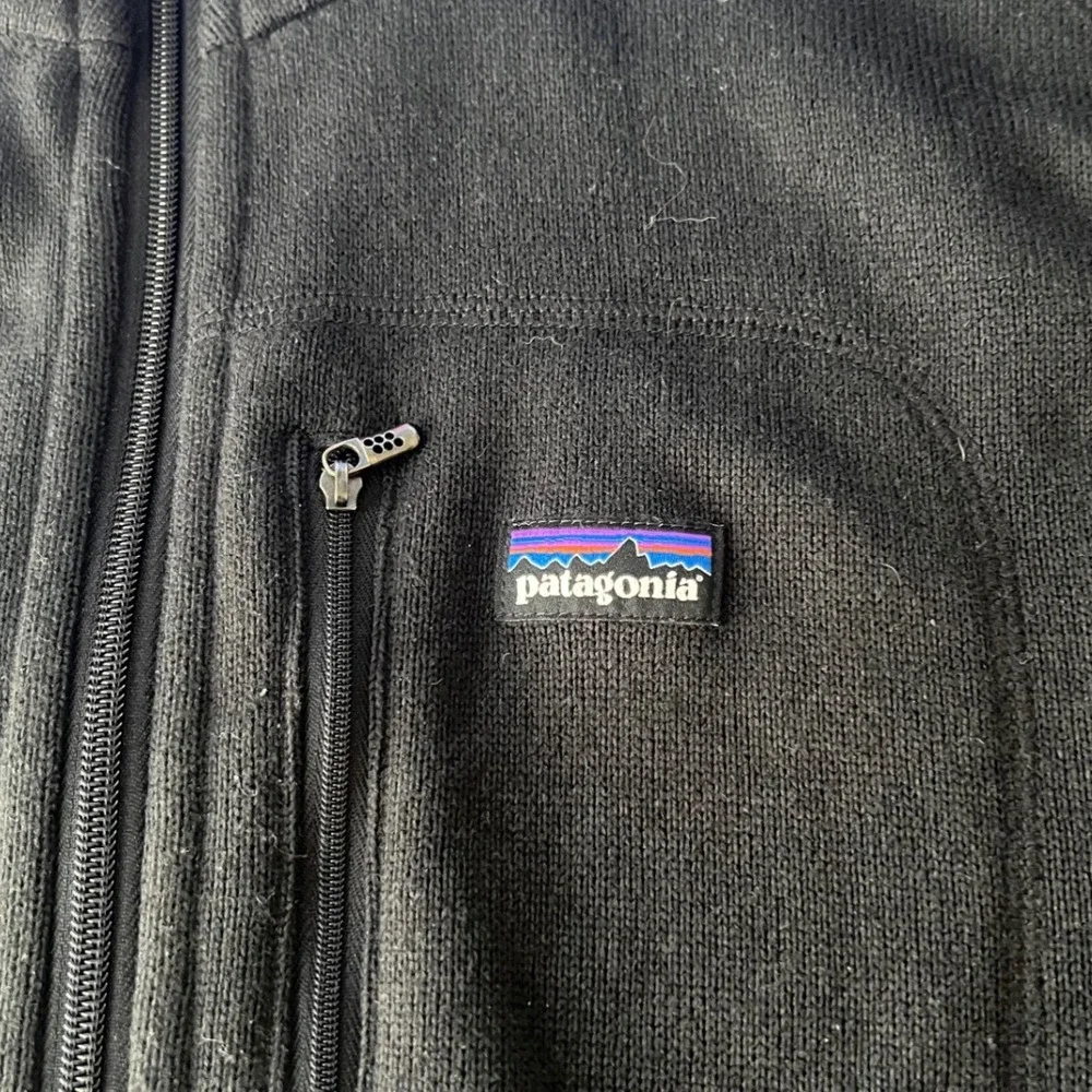 Patagonia Better Sweater Vest Men L Black Excellence Full Zip Fleece Pocket